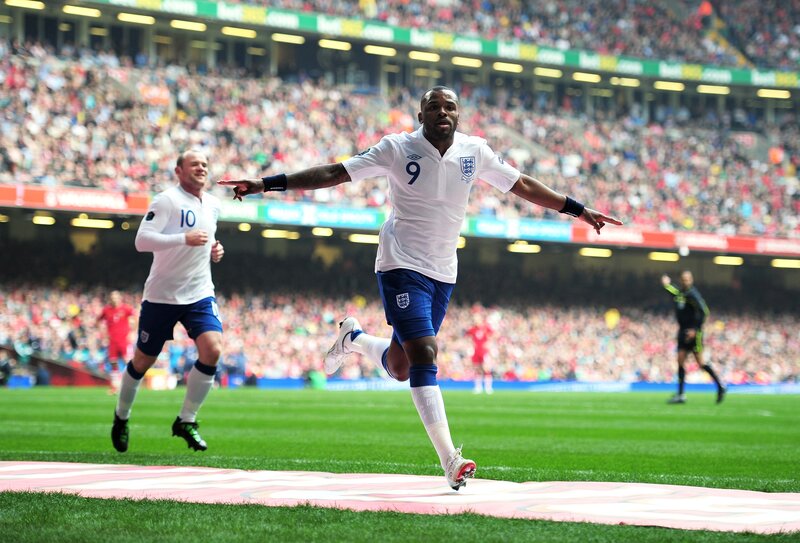 England football player celebrating