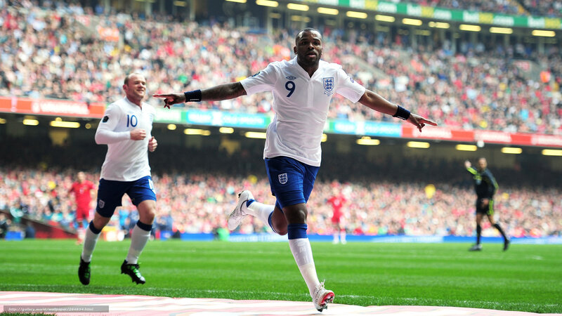 England football players celebrating