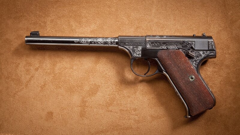 Engraved Colt pistol
