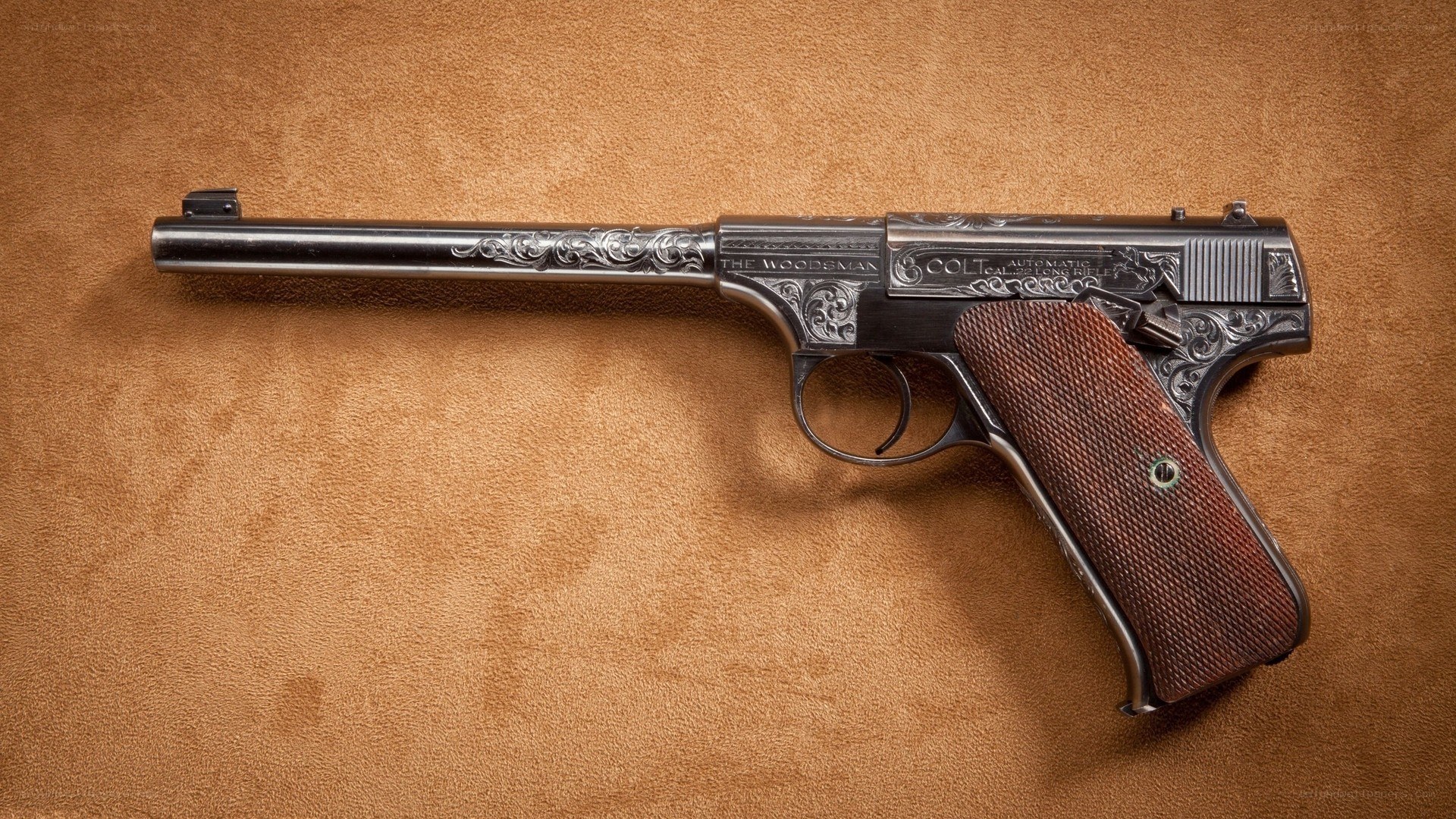 Engraved Colt pistol