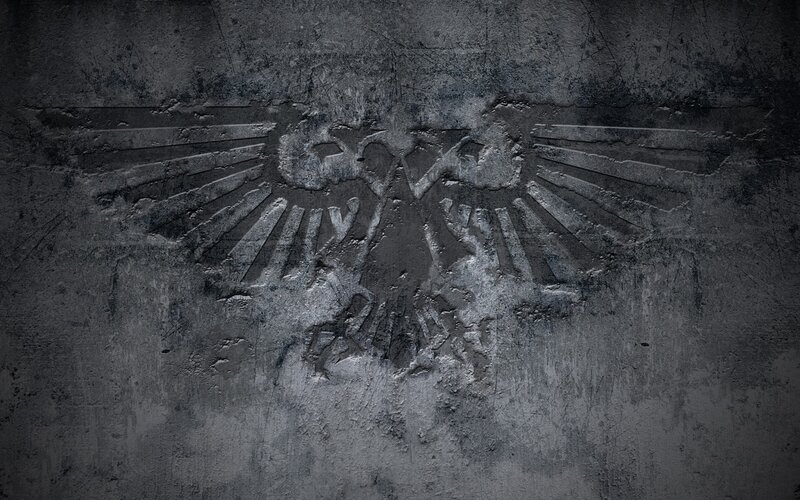 Engraved Eagle Symbol — Gray, Dramatic, Digital Art