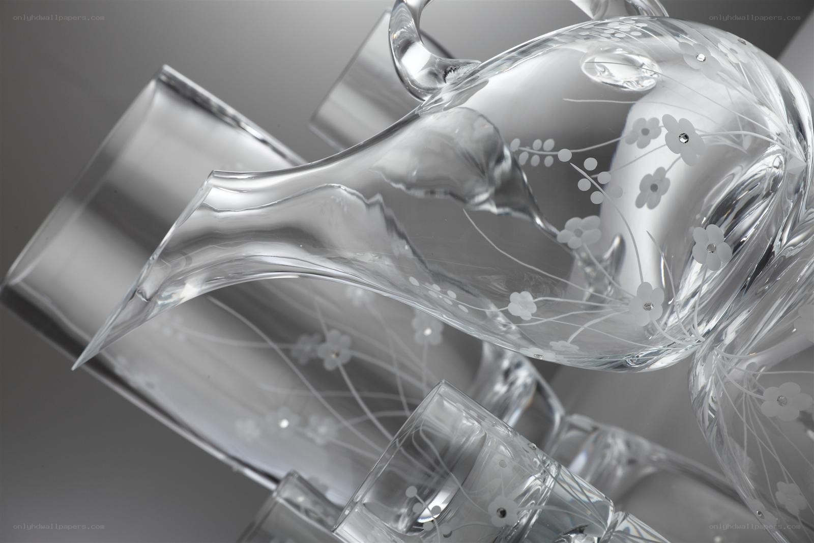 engraved glassware set