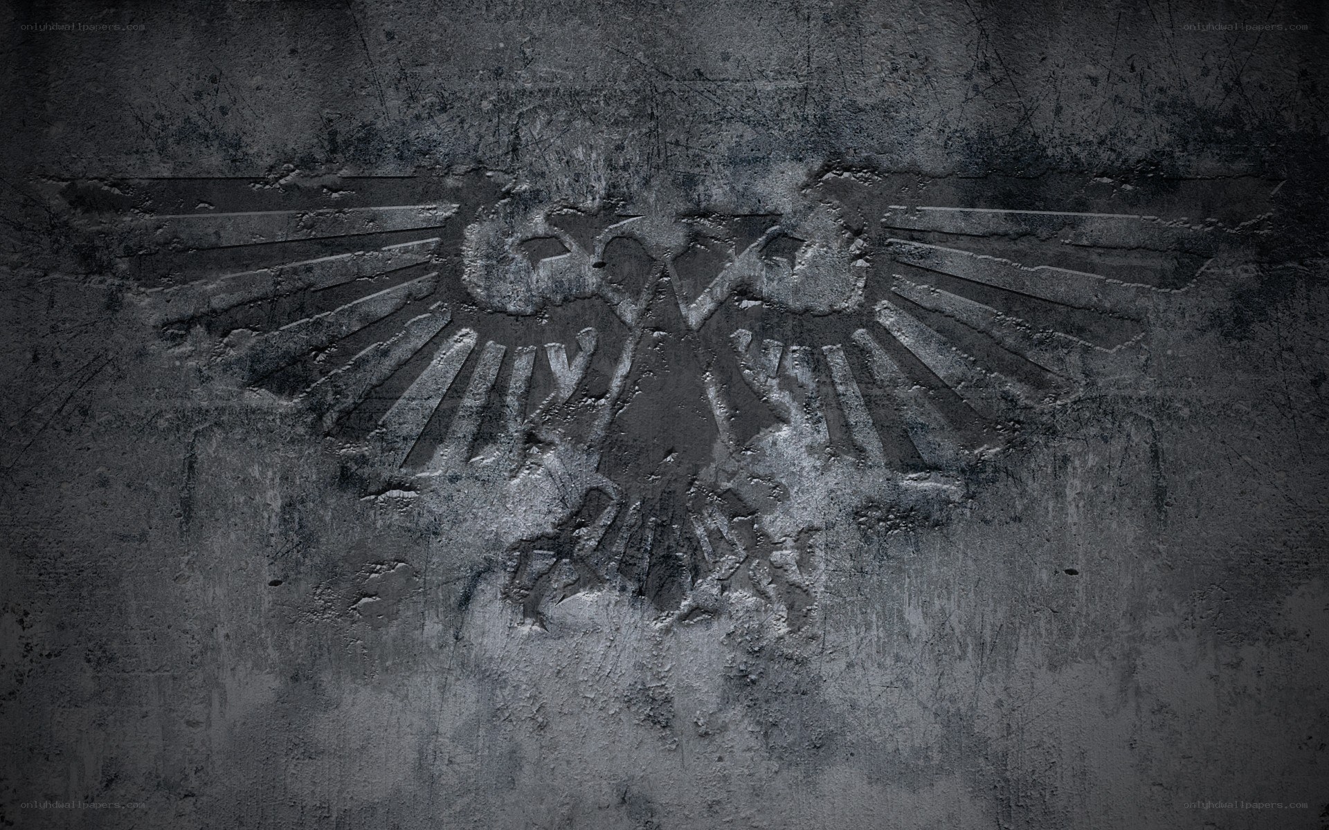 engraved imperial eagle