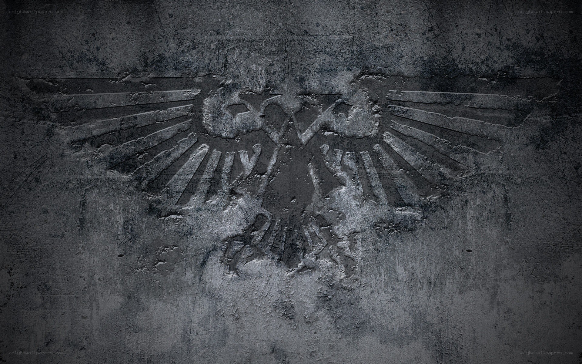 engraved imperial eagle