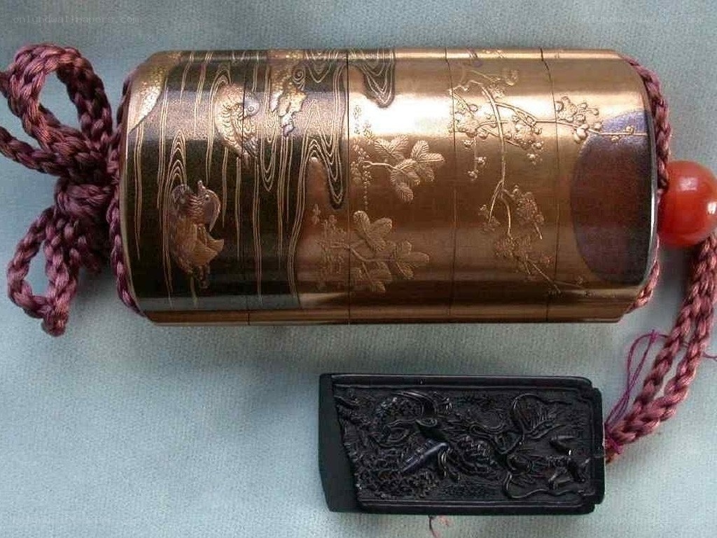 Engraved metal and stone objects