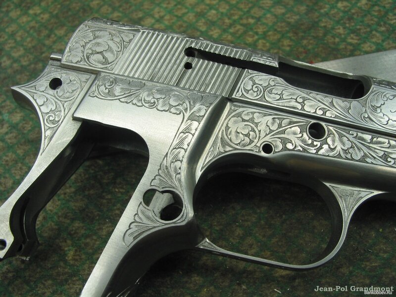engraved pistol frame