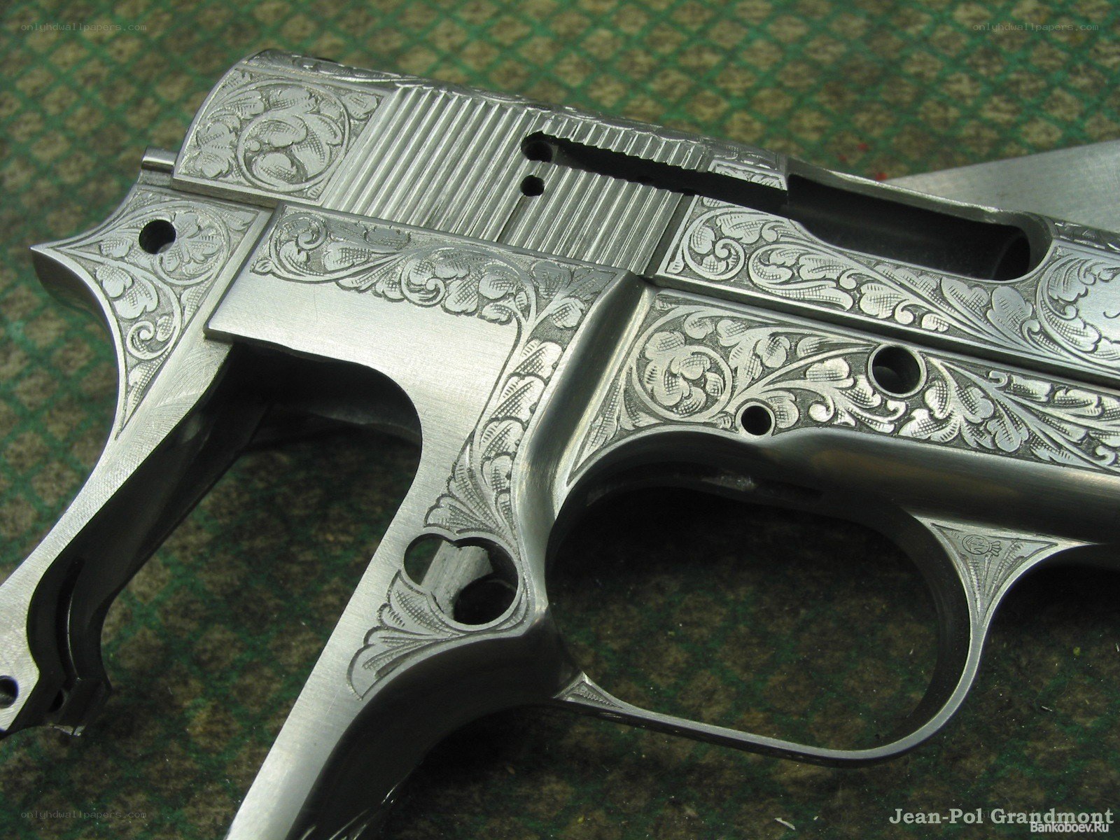 engraved pistol frame