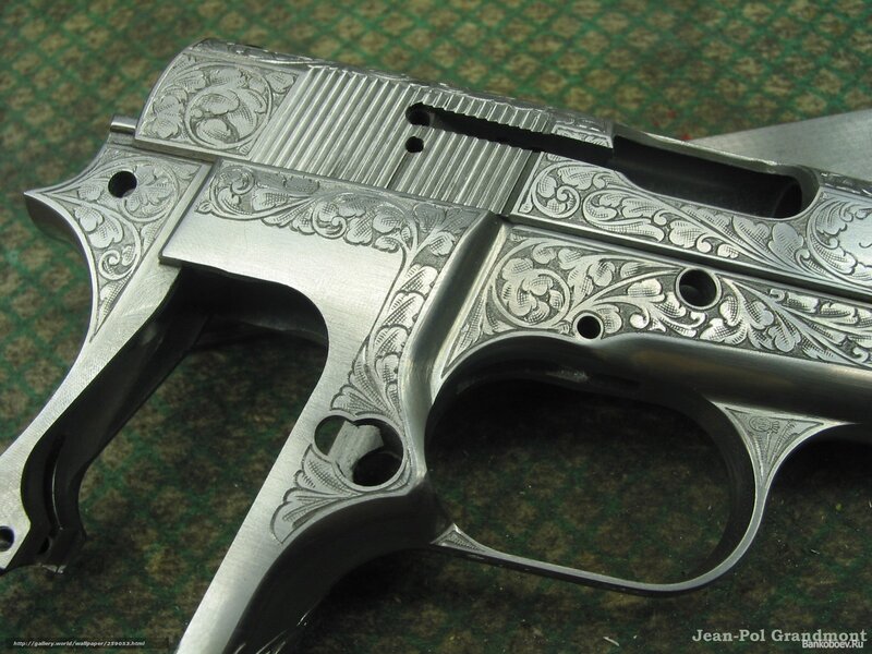 engraved pistol frame
