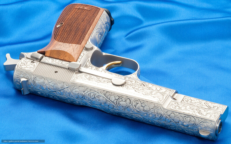 Engraved Pistol — Silver, Dramatic