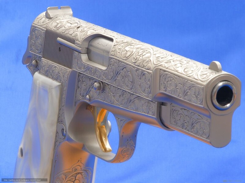Engraved Pistol — Silver
