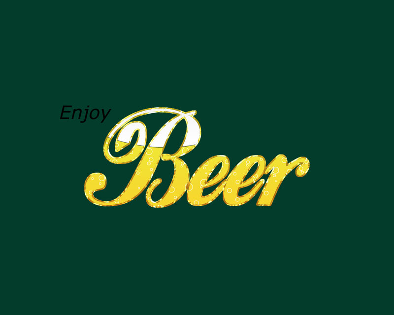 Enjoy Beer text design