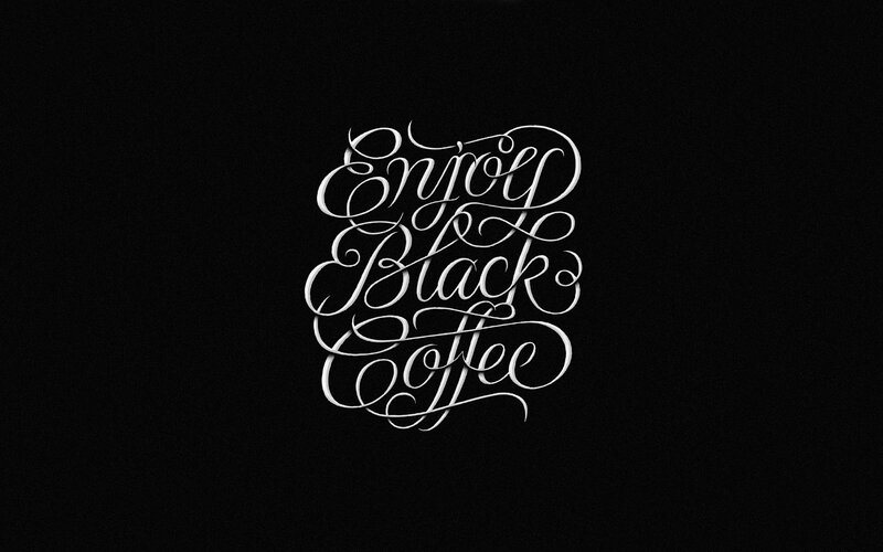 Enjoy Black Coffee text art