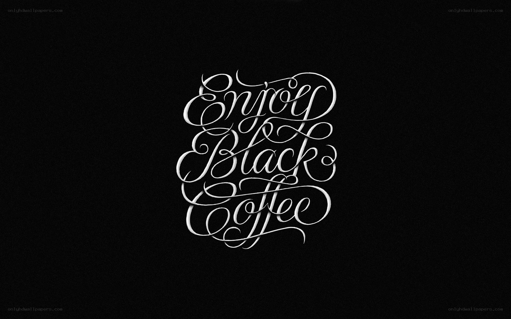 Enjoy Black Coffee text art