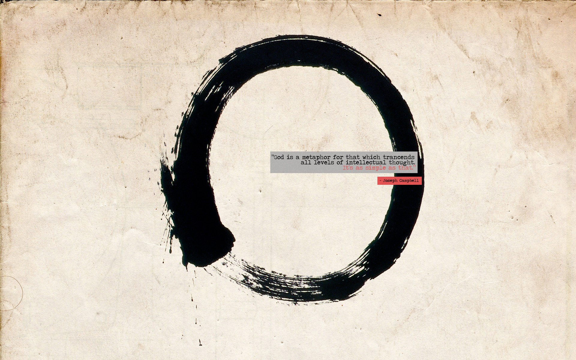 Enso circle with quote