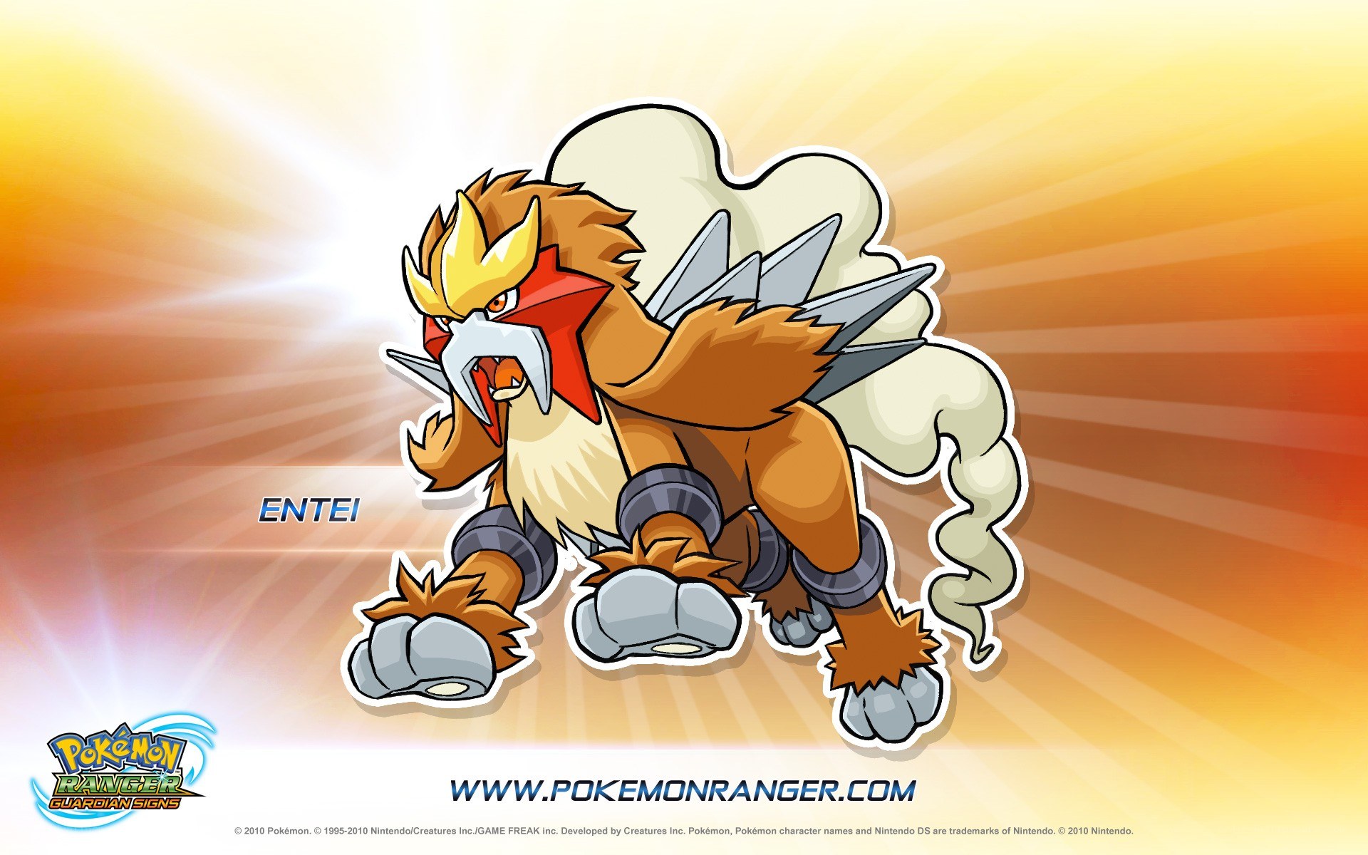 Entei from Pokémon Ranger