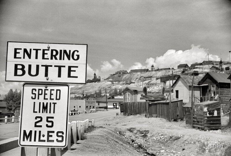 Entering Butte, Montana