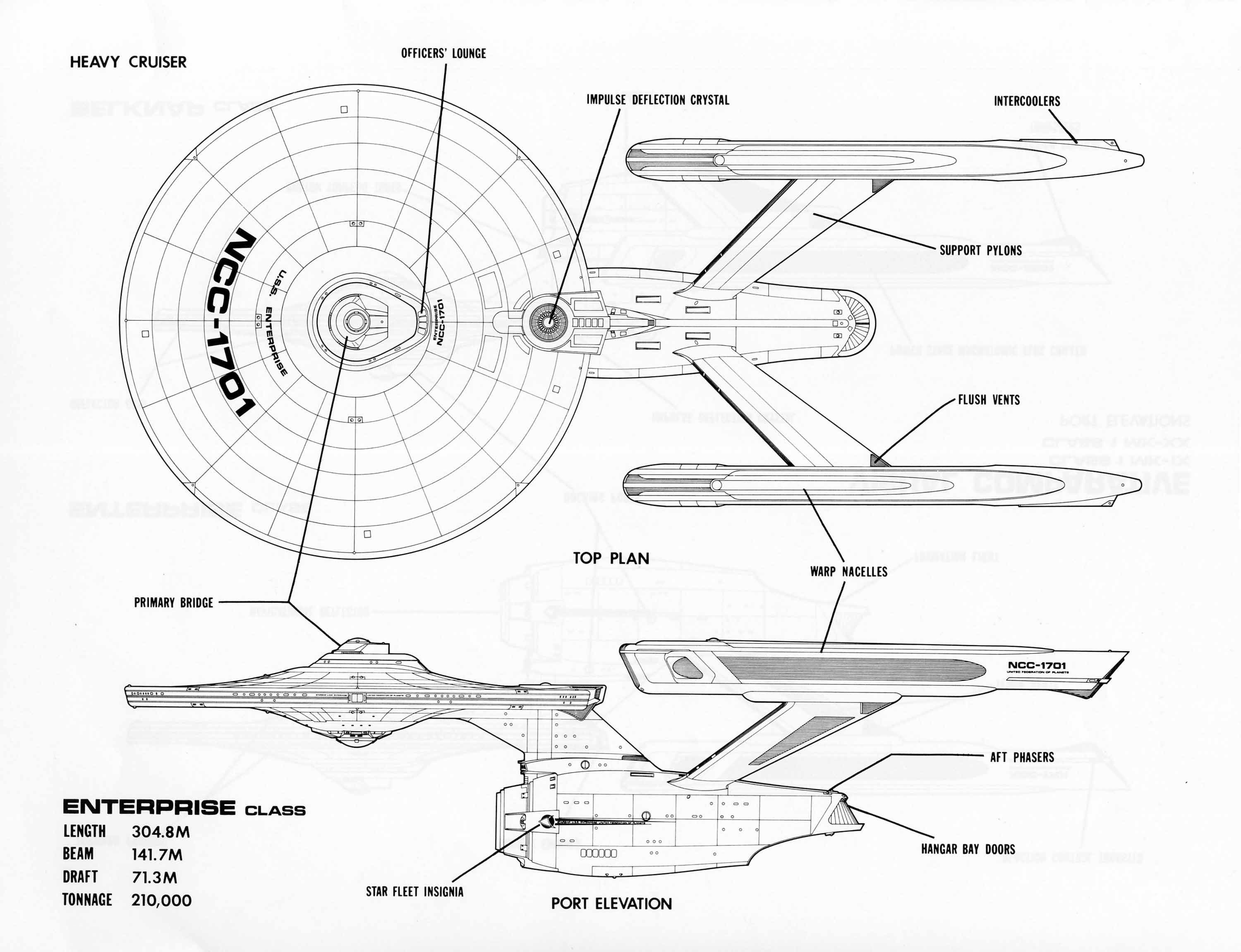 Enterprise Class Starship Blueprint