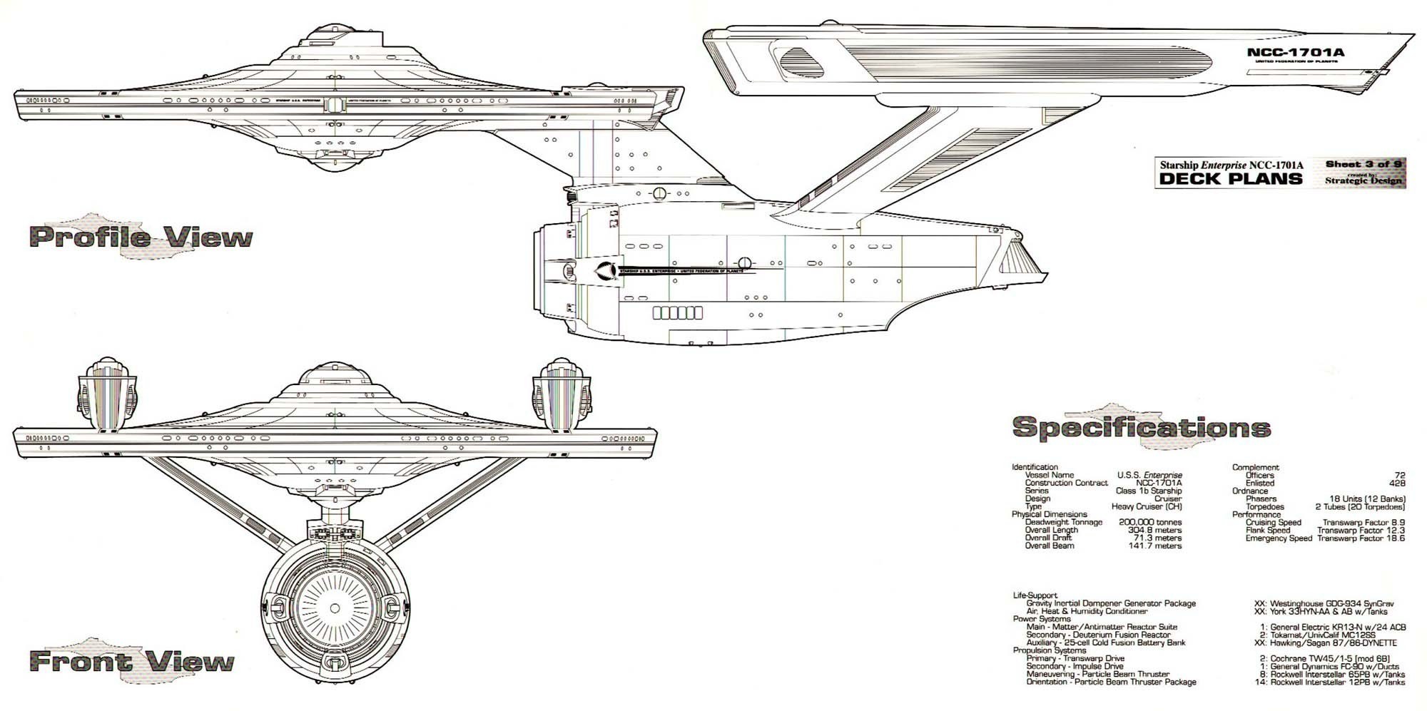 Enterprise NCC-1701A deck plans