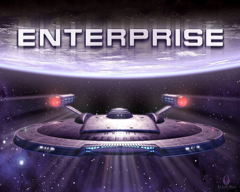 Enterprise starship in space