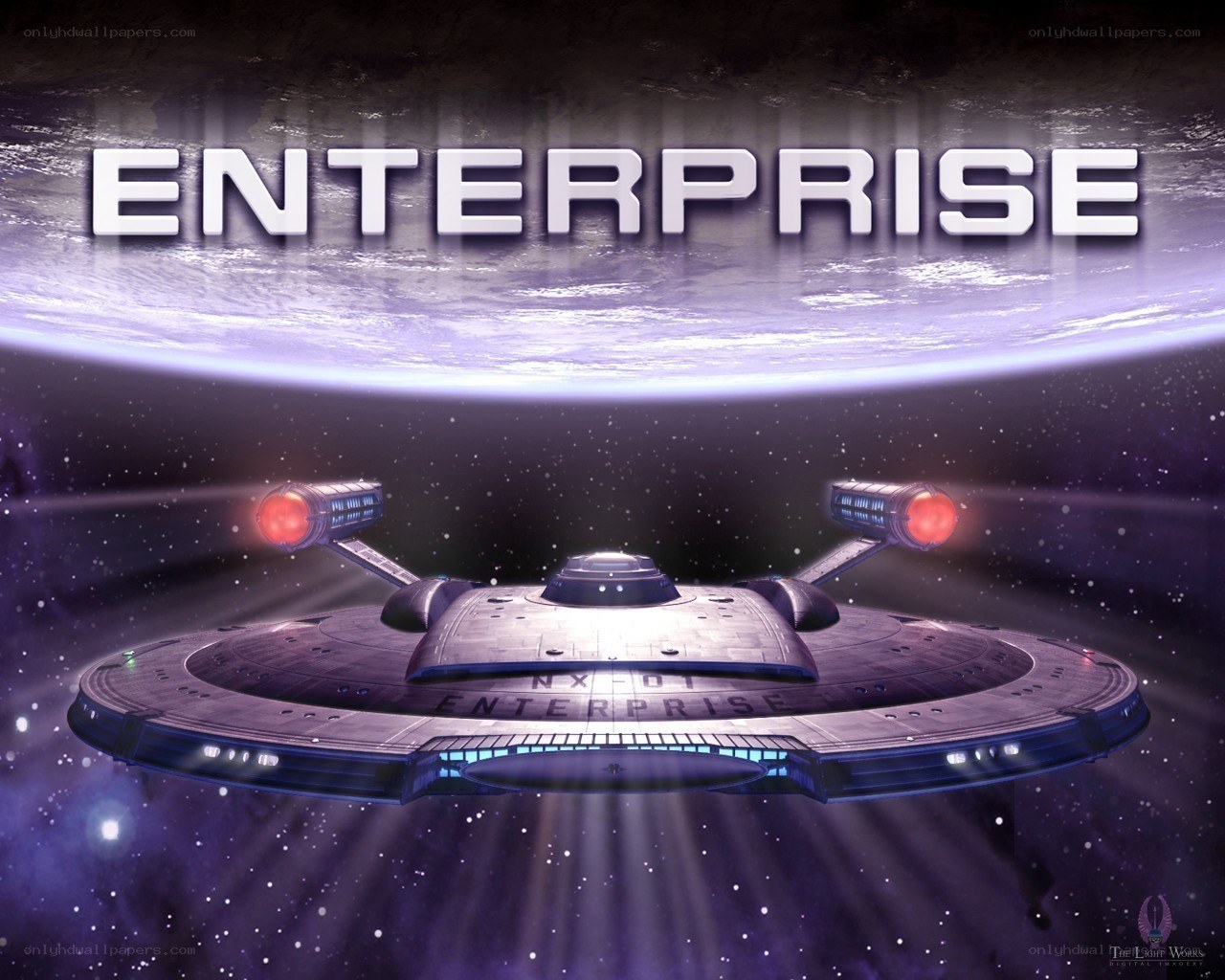 Enterprise starship in space