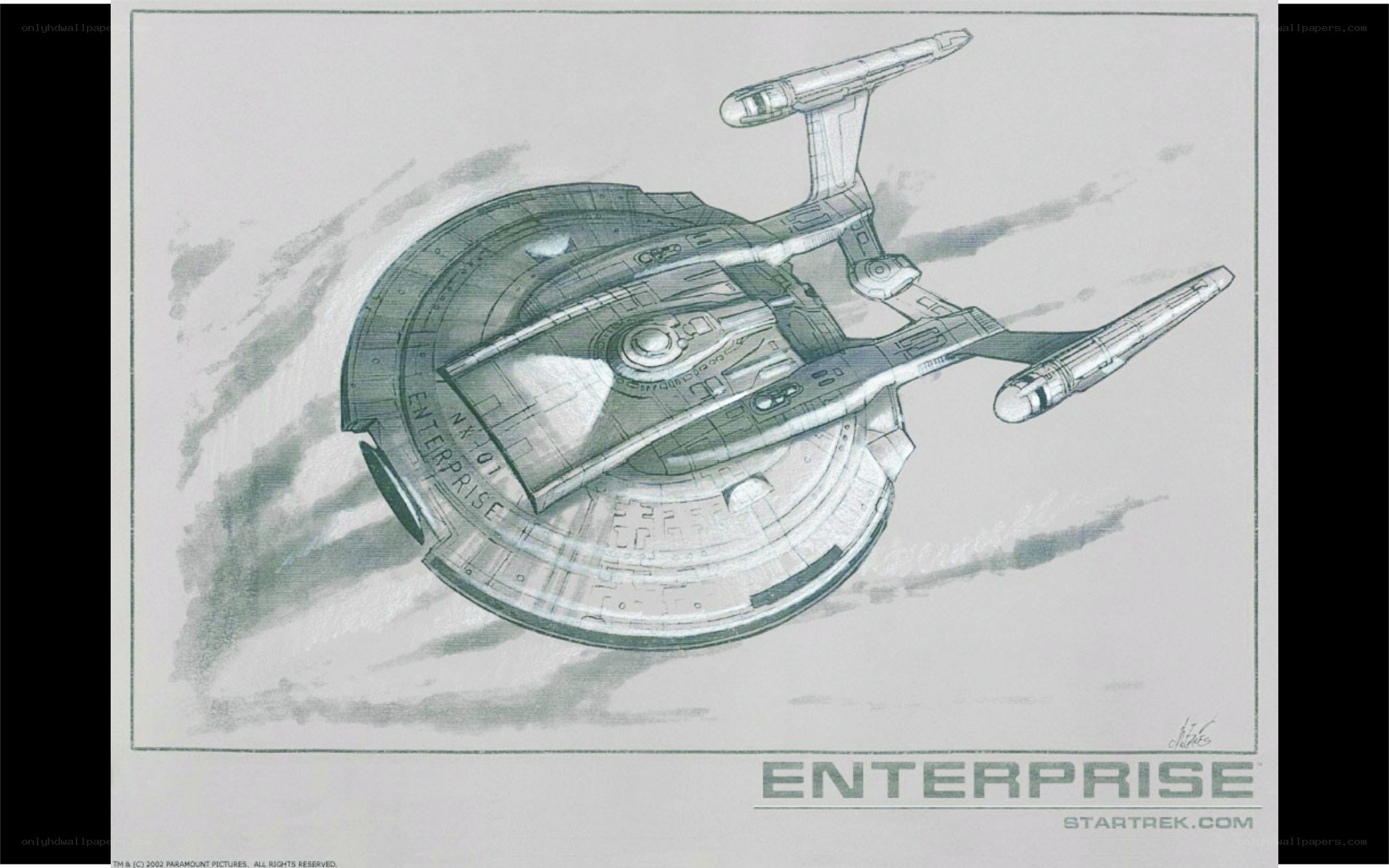 Enterprise starship sketch