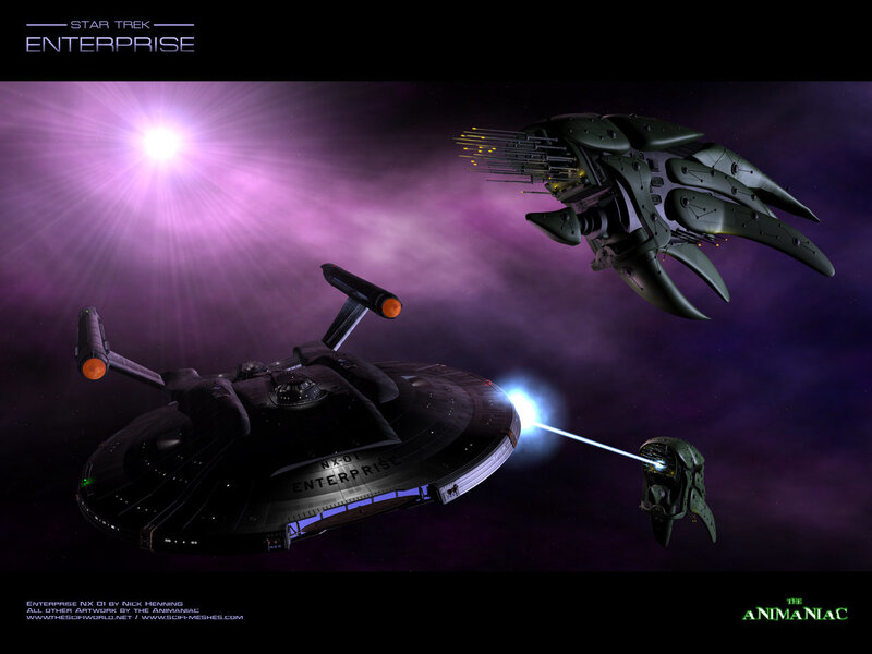 Enterprise vs alien ship