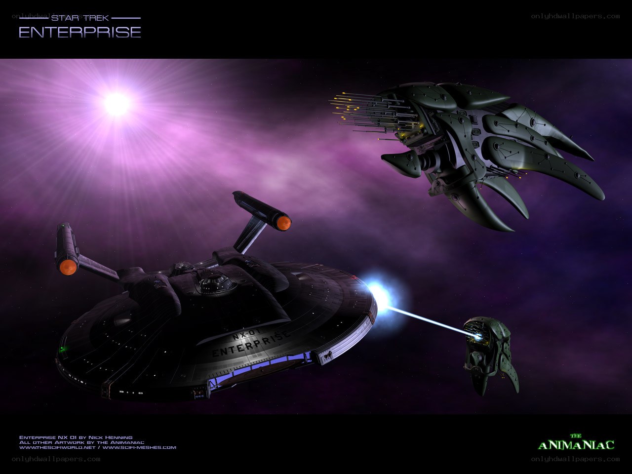 Enterprise vs alien ship
