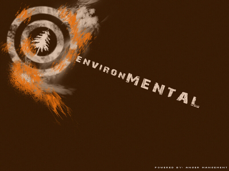 Environmental logo with tree symbol