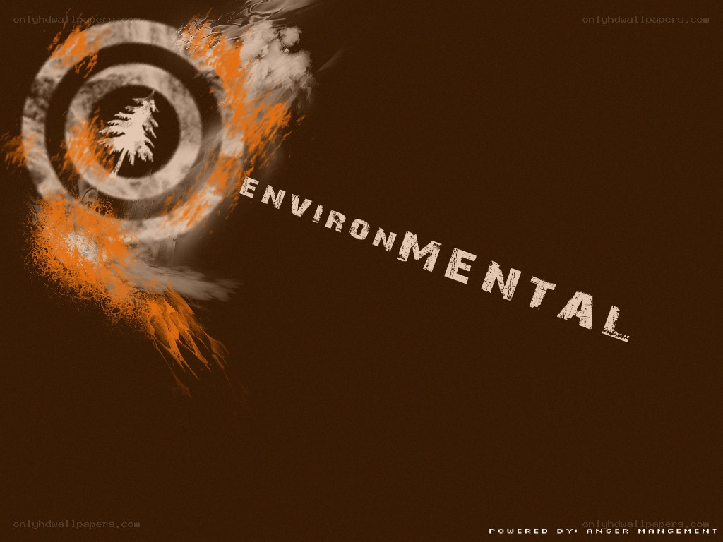 Environmental logo with tree symbol