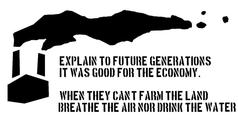 Environmental protest message
