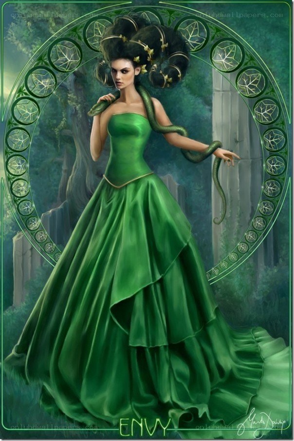 Envy: Green Lady with Serpent