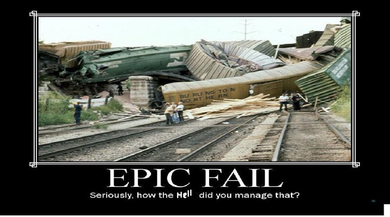 Epic train wreck fail