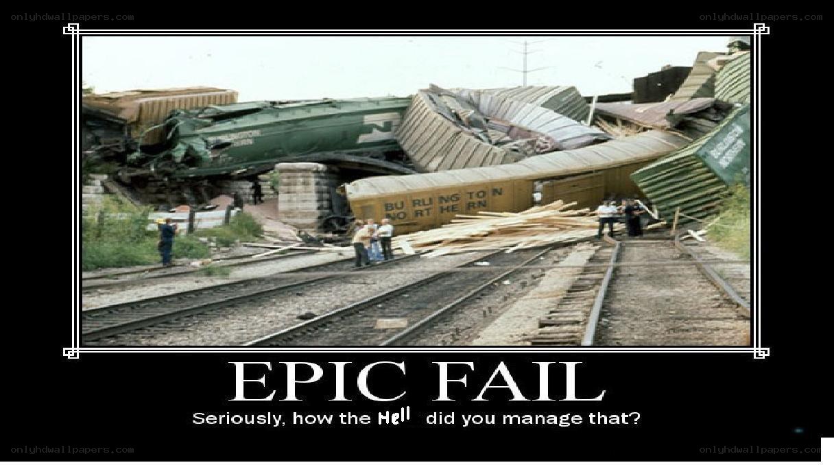 Epic train wreck fail