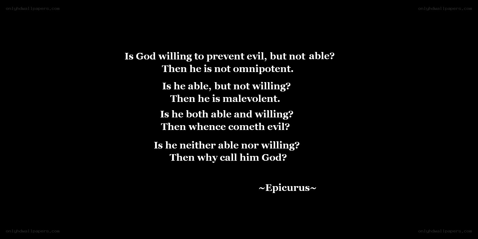 Epicurus on God and Evil