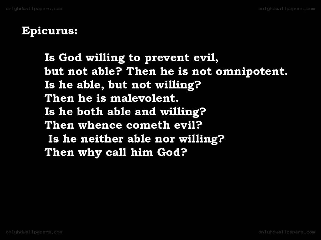 Epicurus on the Problem of Evil