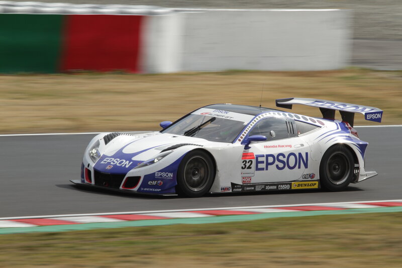 Epson Honda race car on track