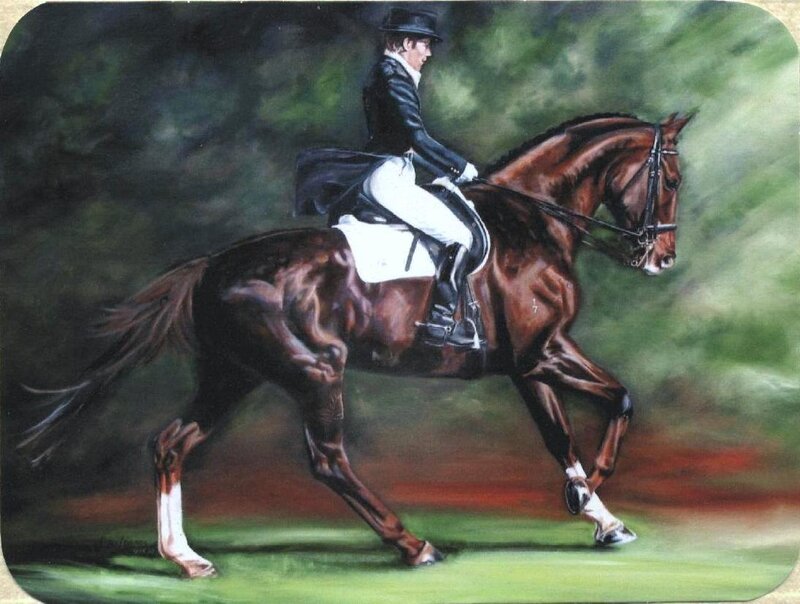 Equestrian rider on a horse