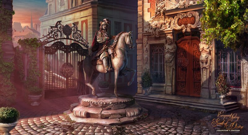 Equestrian Statue in Courtyard — Brown