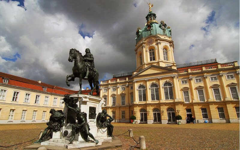 Equestrian Statue in Courtyard