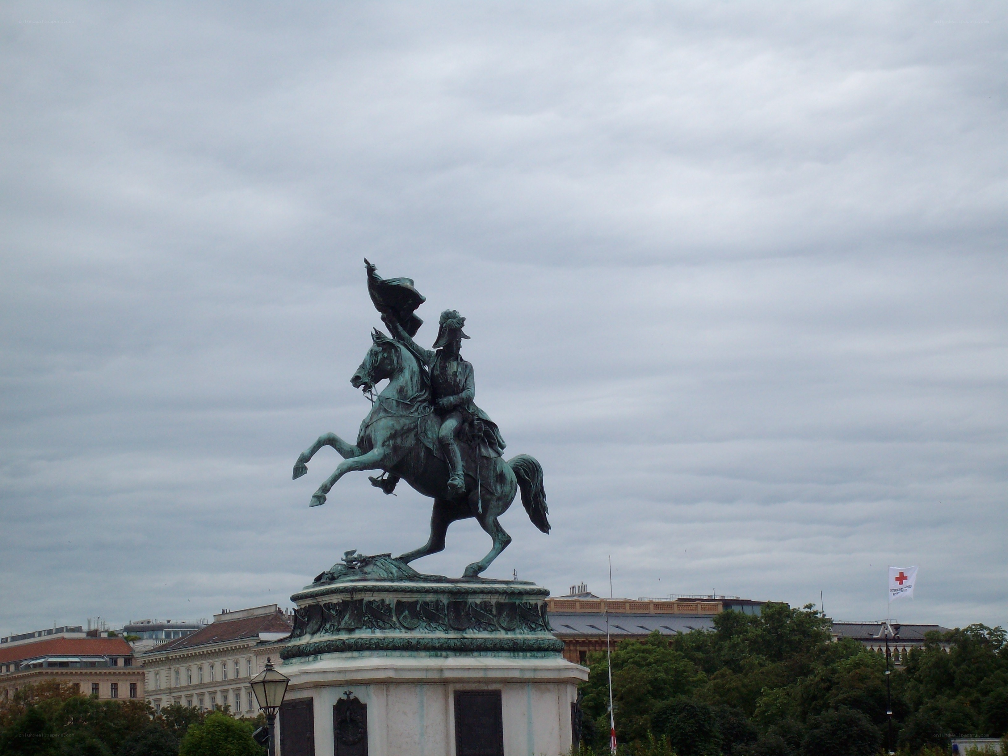 equestrian statue in vienna