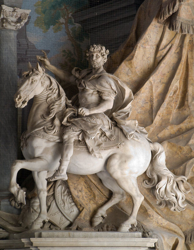 equestrian statue of a Roman emperor