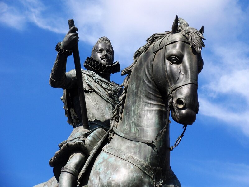 equestrian statue of king philip ii