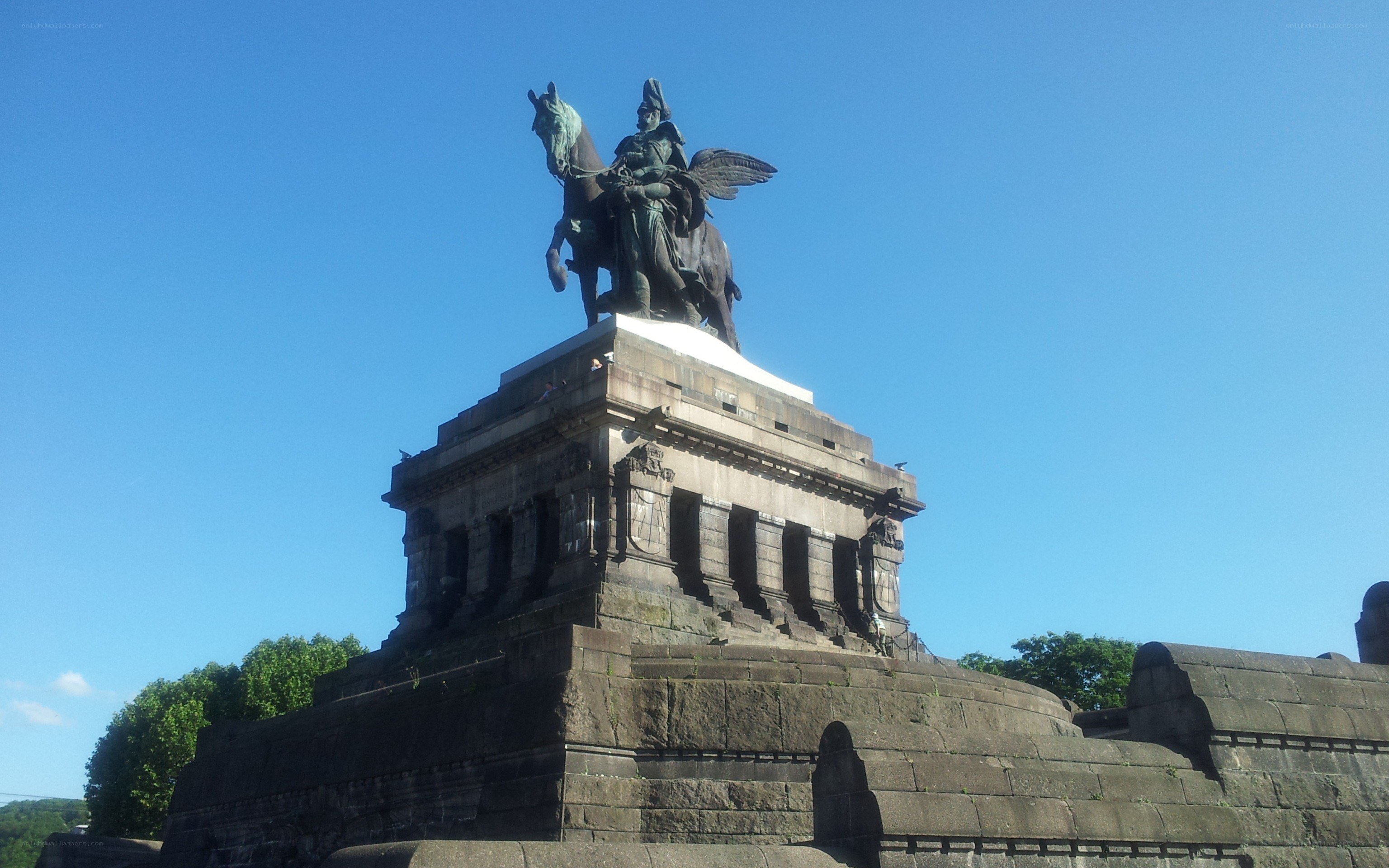 equestrian statue on a stone pedestal