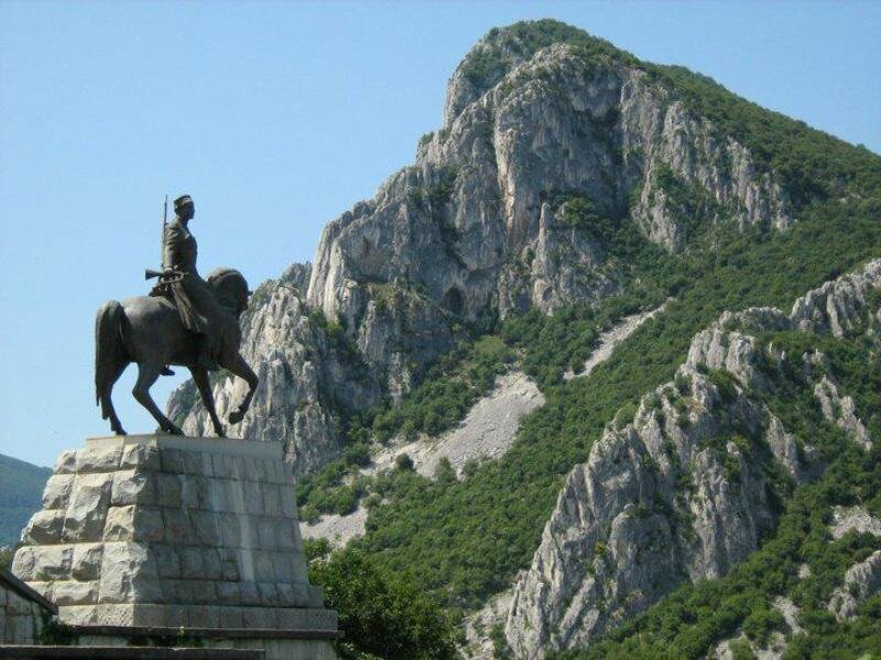 Equestrian Statue on Mountain