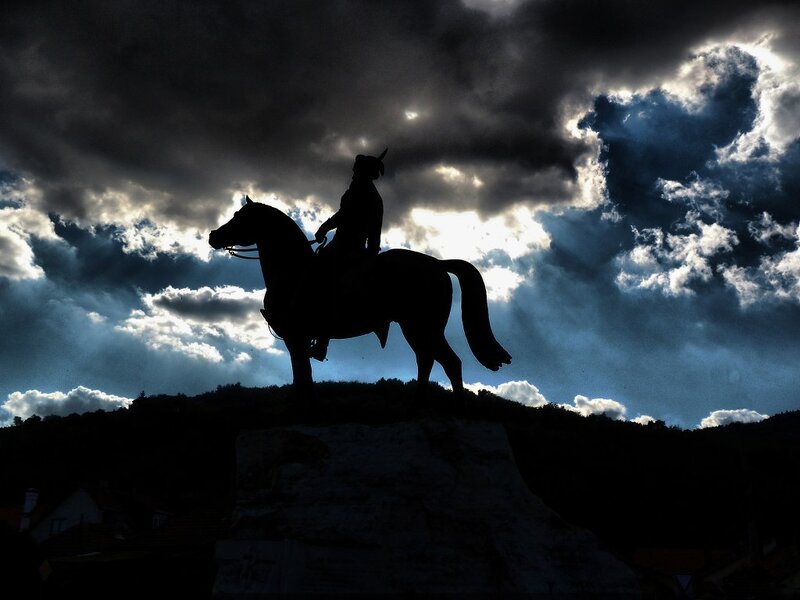 Equestrian Statue Silhouette