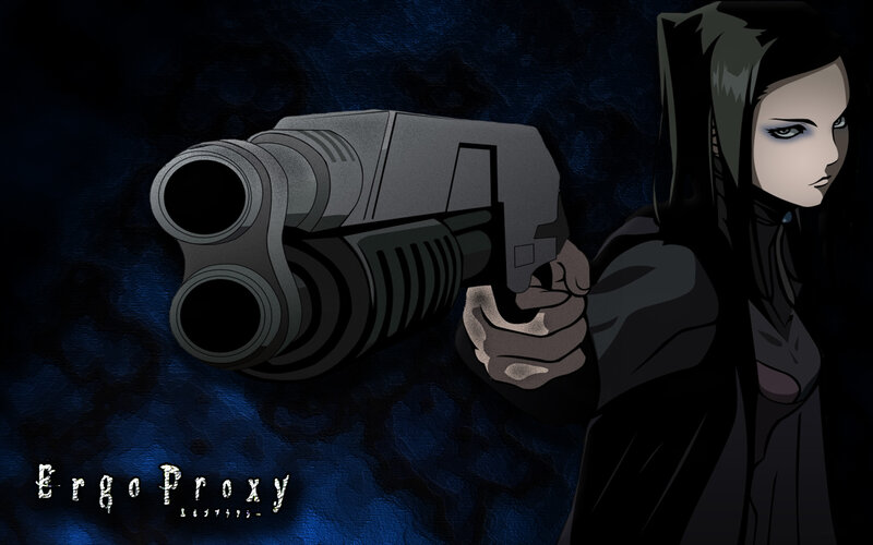 Ergo Proxy character with weapon