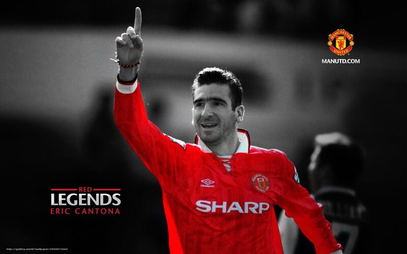 Eric Cantona celebrating