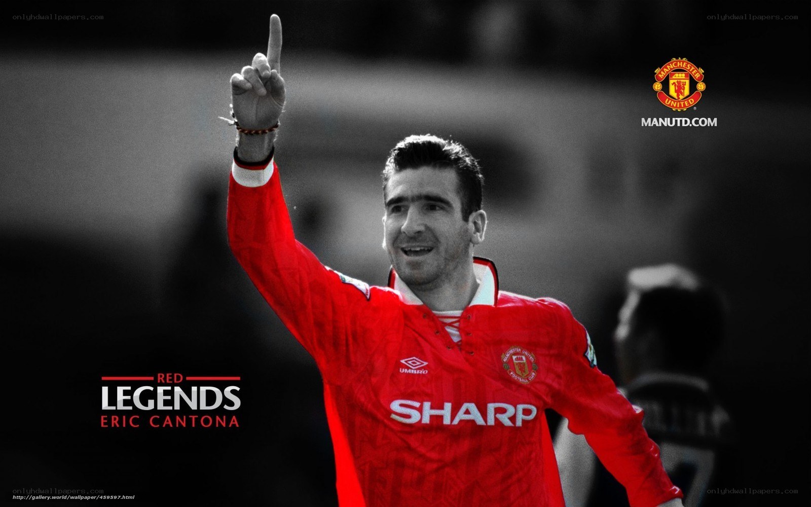 Eric Cantona celebrating