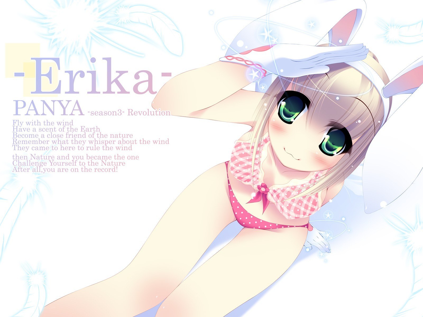 Erika in a pink bikini