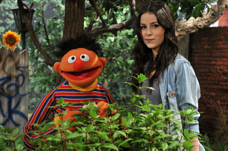 Ernie and a woman in garden